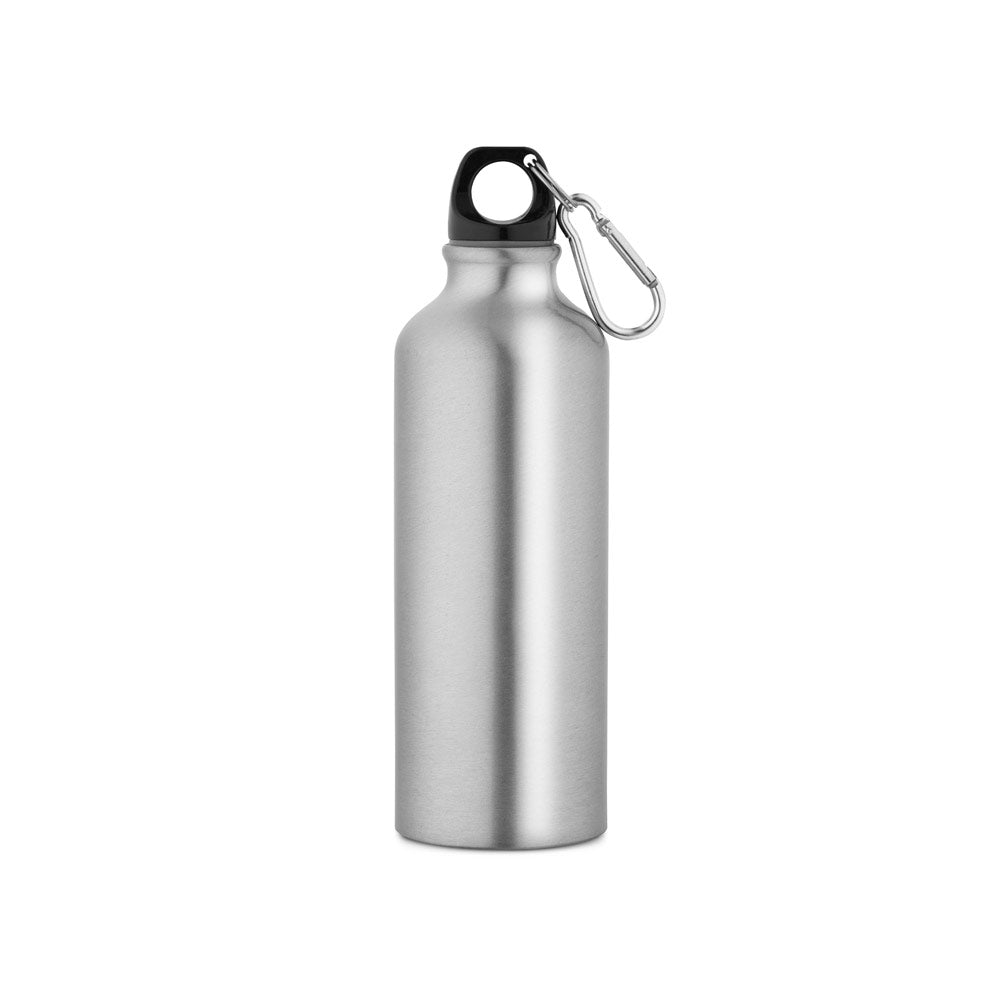 Športna steklenica iz recikliranega aluminija s karabinom, 530 ml