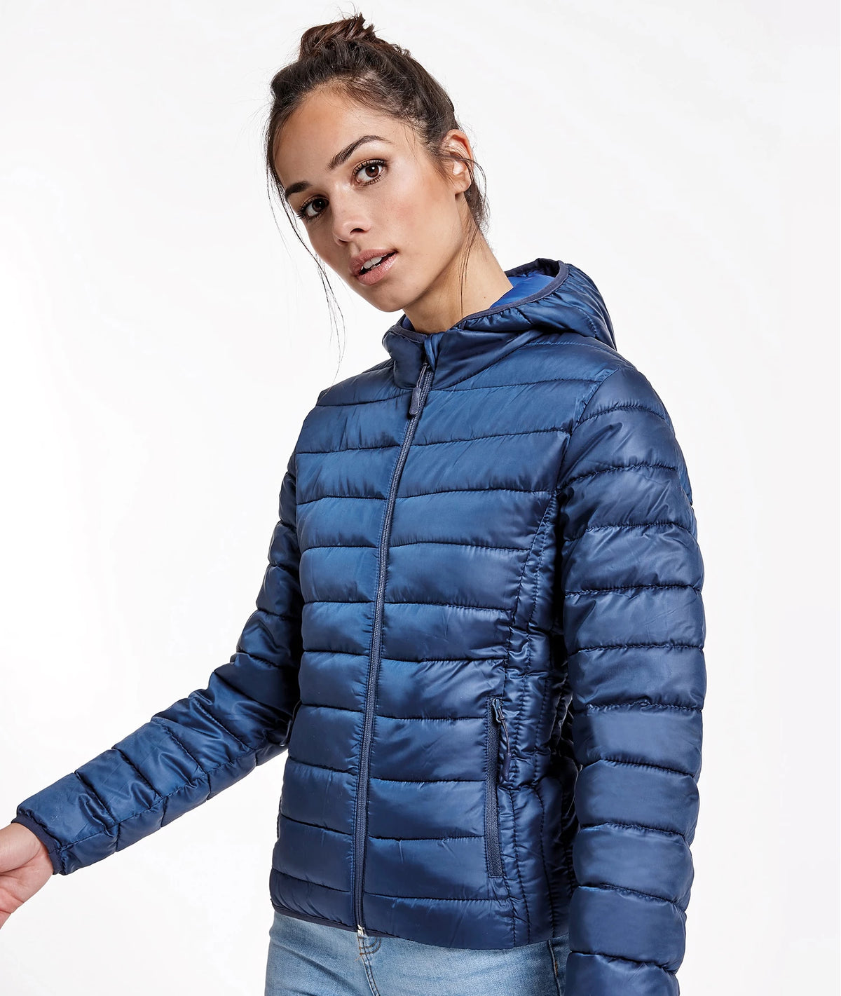 Ženska prešita jakna teliran kroj, 290 g/m²