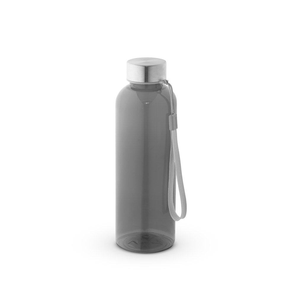 Plastenka iz reciklirane plastike rPET s kovinskim pokrovom in vrvico, 600 ml