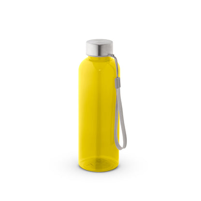 Plastenka iz reciklirane plastike rPET s kovinskim pokrovom in vrvico, 600 ml