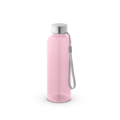 Plastenka iz reciklirane plastike rPET s kovinskim pokrovom in vrvico, 600 ml