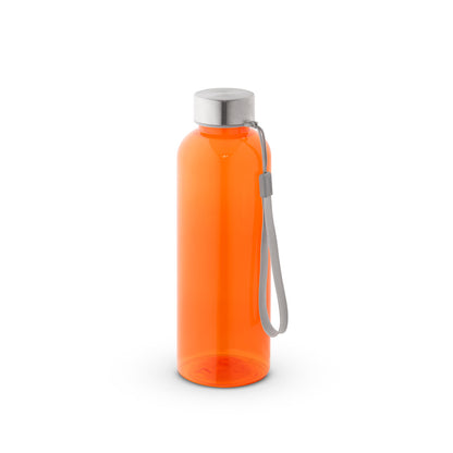 Plastenka iz reciklirane plastike rPET s kovinskim pokrovom in vrvico, 600 ml