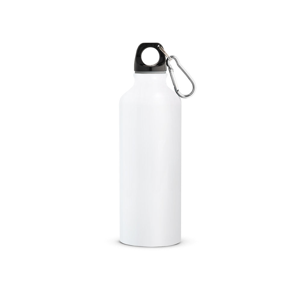 Športna steklenica iz recikliranega aluminija s karabinom, 530 ml