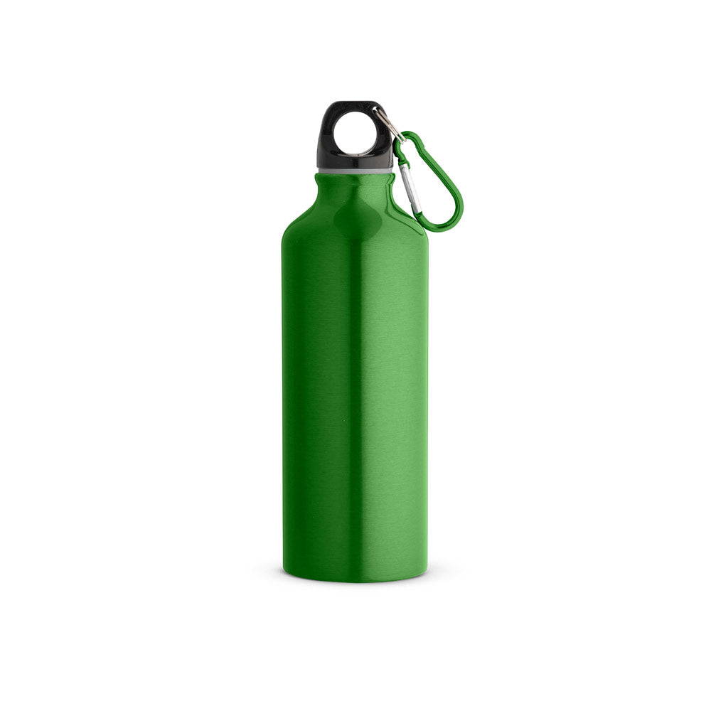 Športna steklenica iz recikliranega aluminija s karabinom, 530 ml