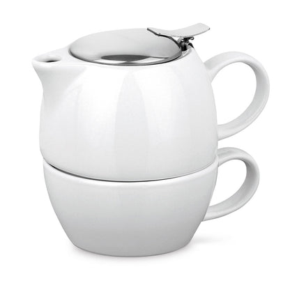 Porcelanasti čajni komplet 2 v 1