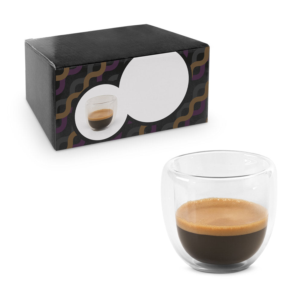 Komplet dveh steklenih skodelic, 75 ml
