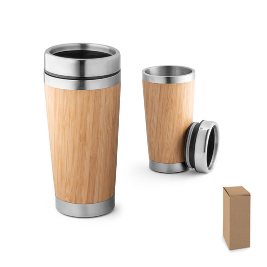 Potovalni lonček videz bambusa, 500 ml