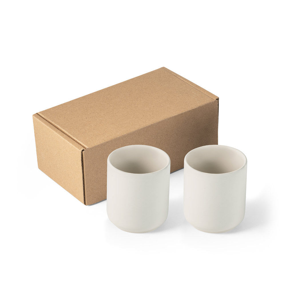 Set dveh keramičnih skodelic z matirano površino, 2 × 280 ml