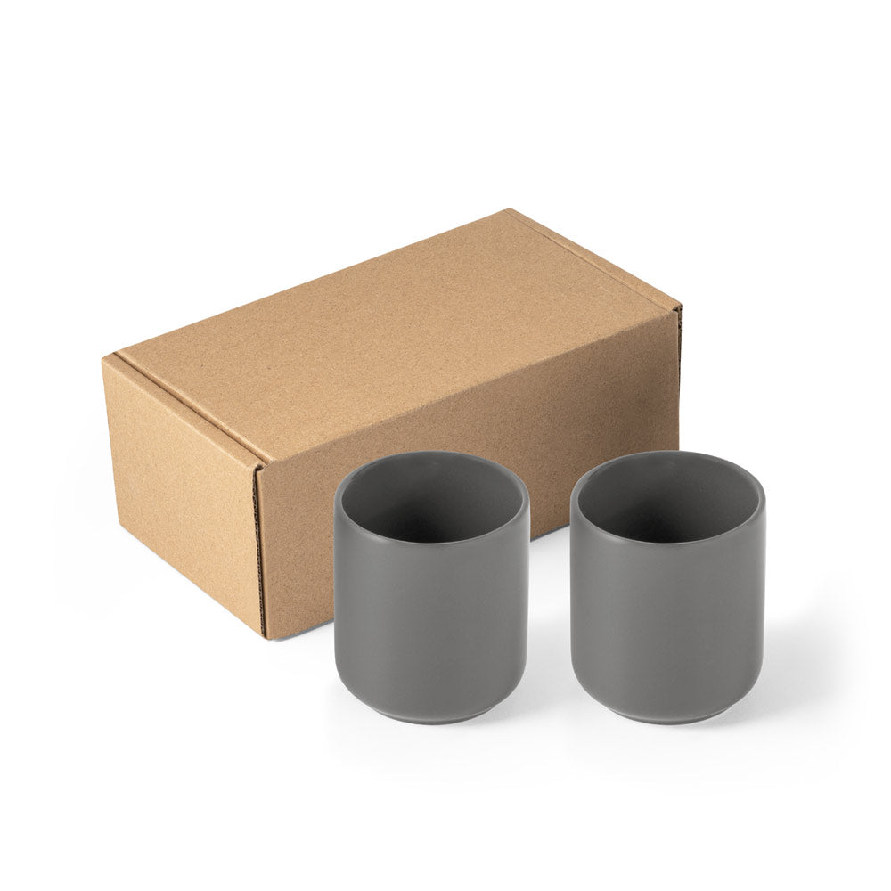 Set dveh keramičnih skodelic z matirano površino, 2 × 280 ml