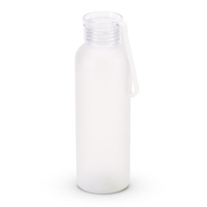 Športna plastenka iz reciklirane plastike rPET z matirano površino in silikonskim trakom, 600 ml
