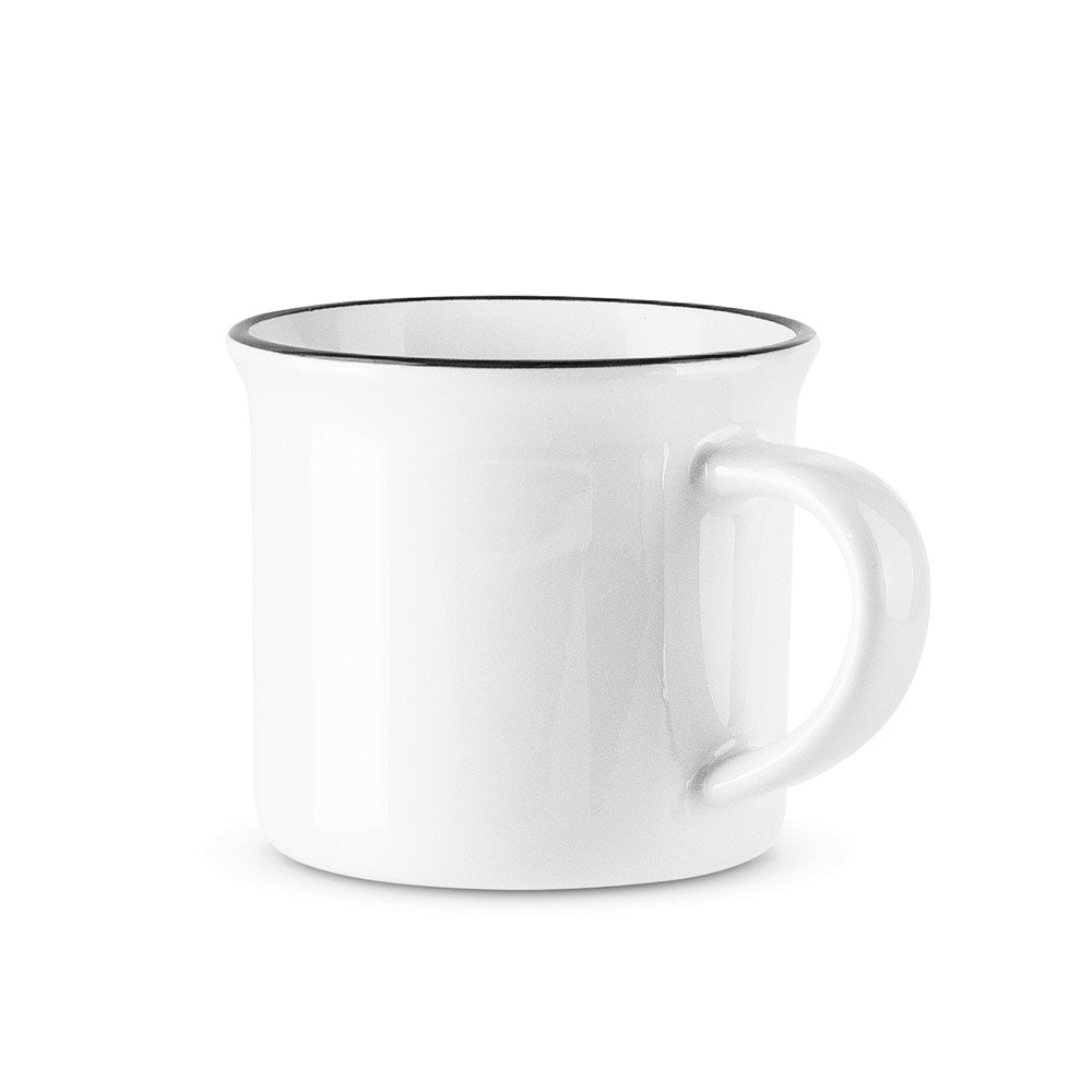 Bela keramična skodelica za sublimacijski tisk v darilni škatlici, 280 ml