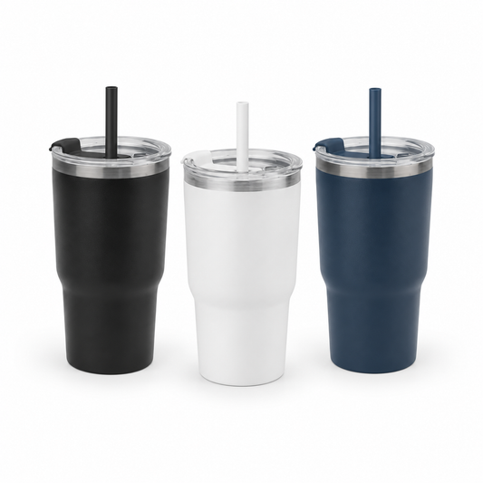 Termo lonček s slamico, 600 ml