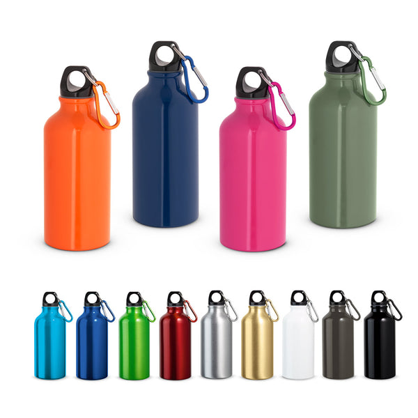 Aluminijast bidon s karabinom, 400 ml