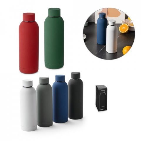 Termo steklenica iz nerjavečega jekla z gumiranim premazom, 550 ml