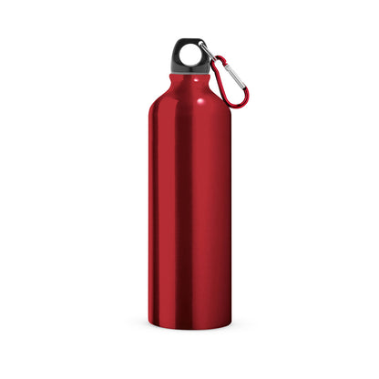 Aluminijasta športna steklenica s karabinom, 800 ml