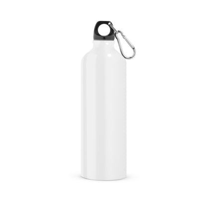 Aluminijasta športna steklenica s karabinom, 800 ml
