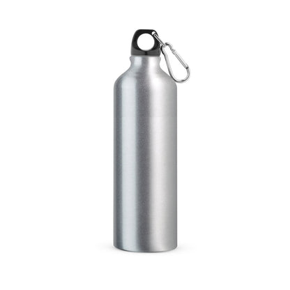 Aluminijasta športna steklenica s karabinom, 800 ml