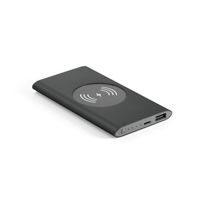 Power bank iz recikliranega aluminija 4.000 mAh z brezžičnim polnilnikom