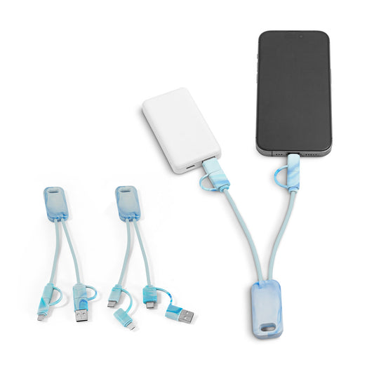 Hitri polnilni kabel USB 6 v 1 iz recikliranega PET, 65 W