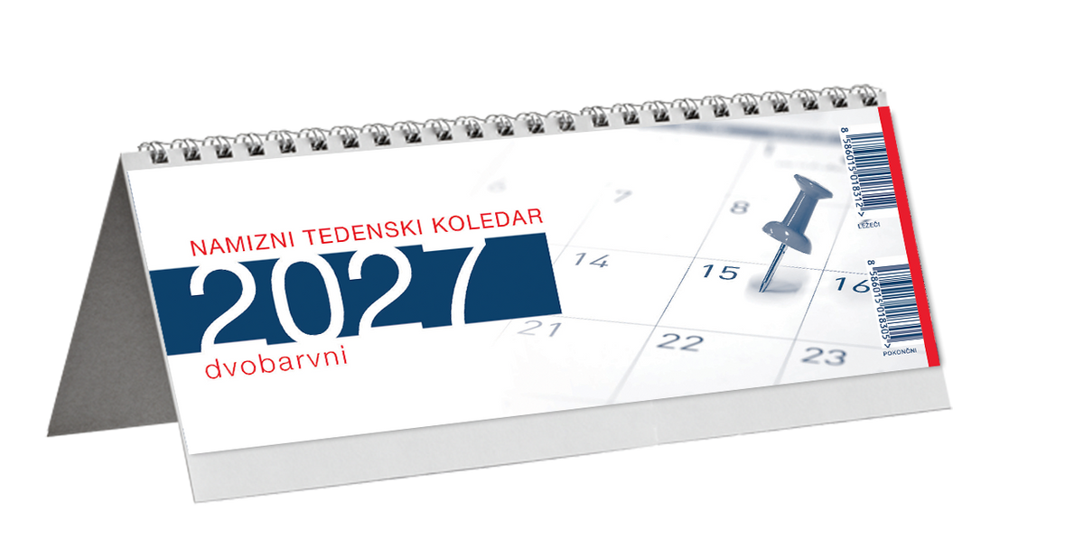 Koledar NAMIZNI - POKONČNI - Dvobarvni