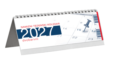 Koledar NAMIZNI - POKONČNI - Dvobarvni