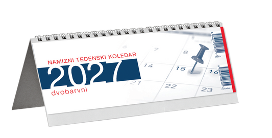 Koledar NAMIZNI - POKONČNI - Dvobarvni