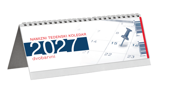 Koledar NAMIZNI - POKONČNI - Dvobarvni
