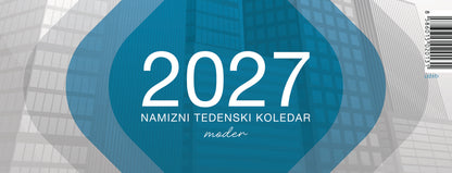 Koledar NAMIZNI - LEŽEČI - moder