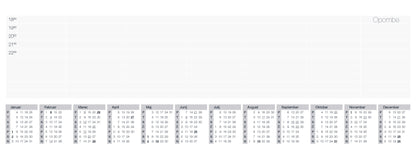 Koledar NAMIZNI - LEŽEČI - Enobarvni siv