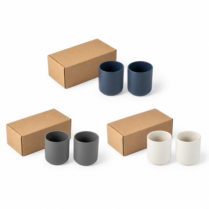 Set dveh keramičnih skodelic z matirano površino, 2 × 280 ml